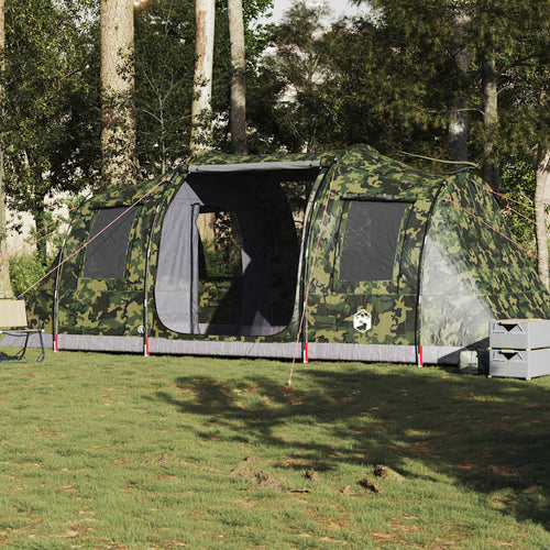 Campingtält Tunnel 4 Personer Kamouflage Vattentätt
