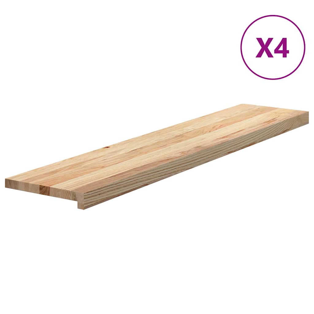 Trappstegsmattor 4 Pcs Obehandlad Massiv