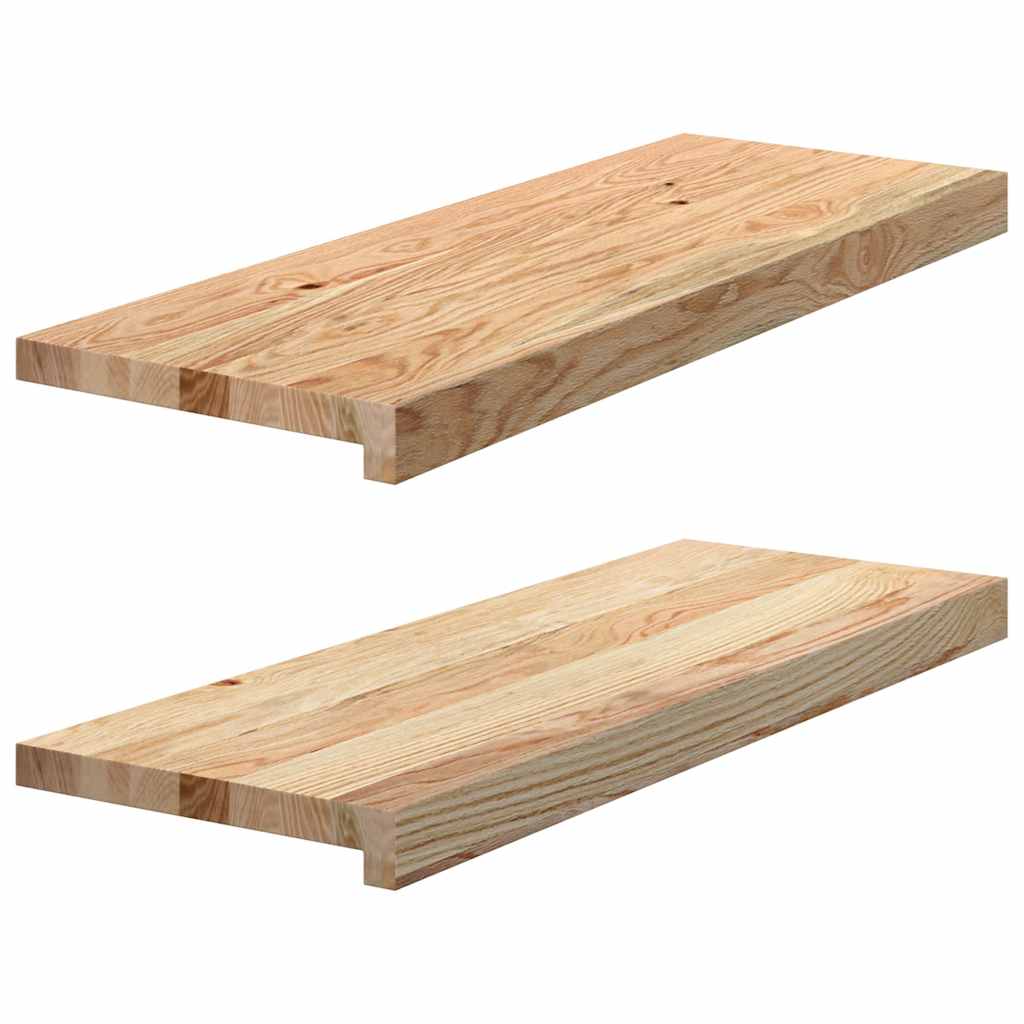 Trappstegsmattor 2 Pcs Obehandlad Massiv