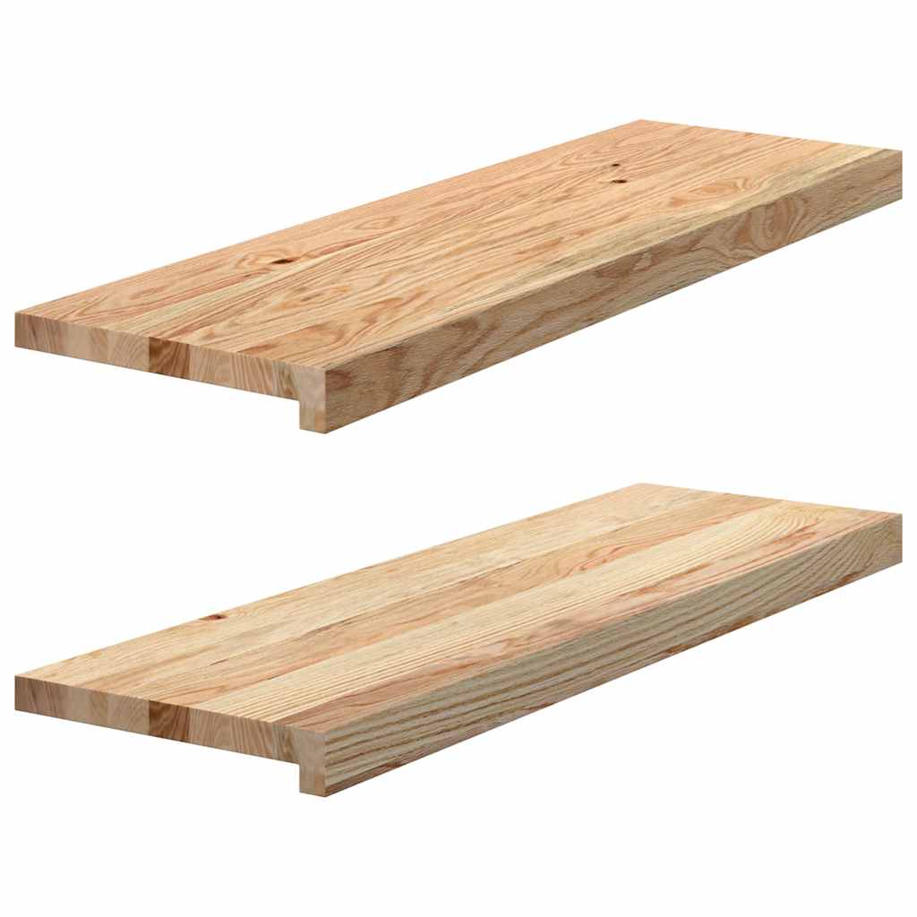 Trappstegsmattor 2 Pcs Obehandlad Massiv