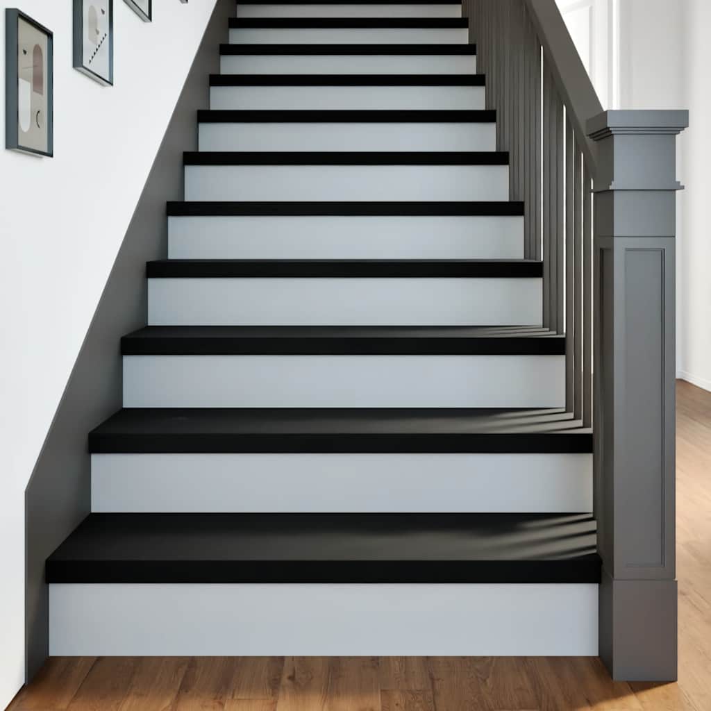 Trappstegsmattor 2 Pcs Brunsvart Massiv