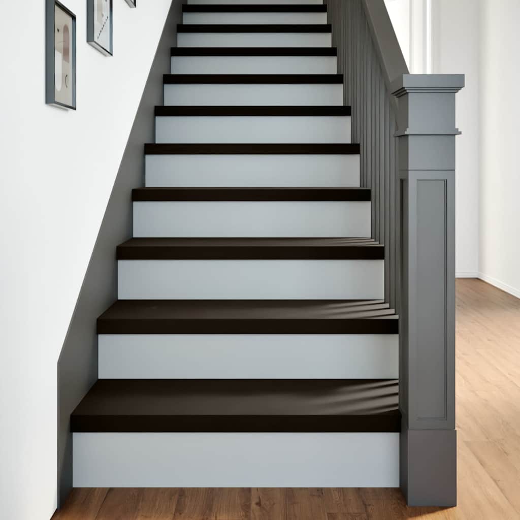 Trappstegsmattor 2 Pcs Brunsvart Massiv