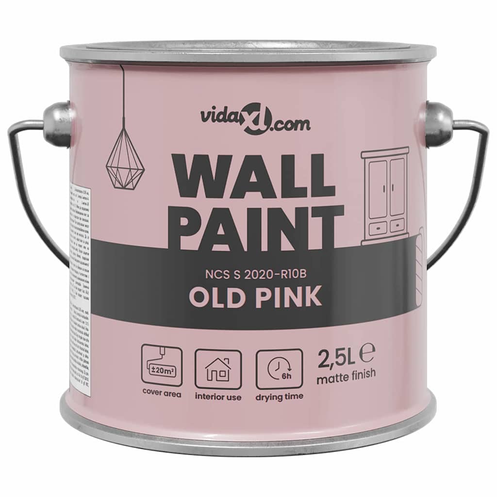 Väggfärg 2,5 L Väggprint Rosa