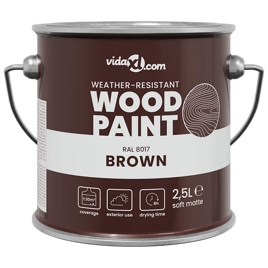 Träfärg 2,5 L Väggprint Brun