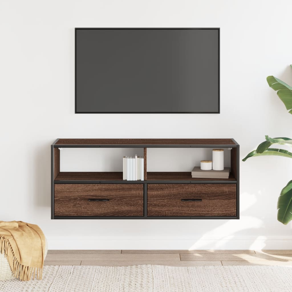 Tv-bänk , konstruerat trä och metall