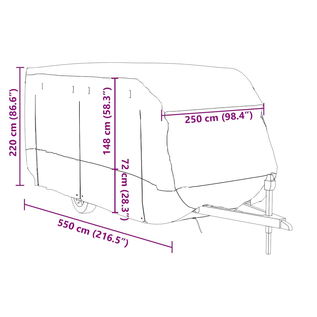 Husvagnsöverdrag Non-woven