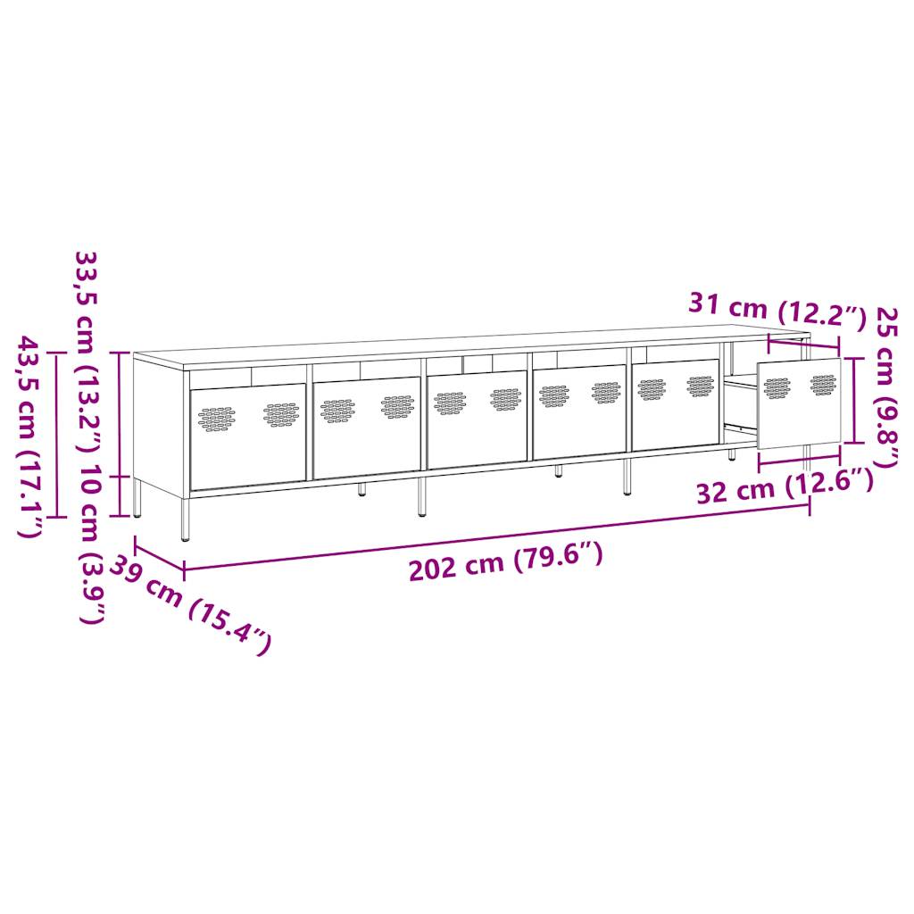 Tv-bänk Kallvalsat