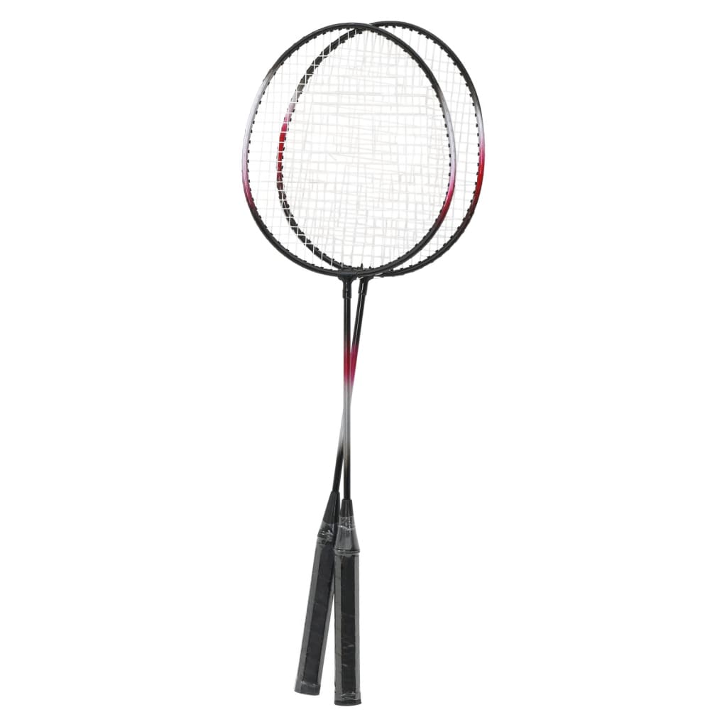 Badmintonset med 2 racketar, nät och förvaring