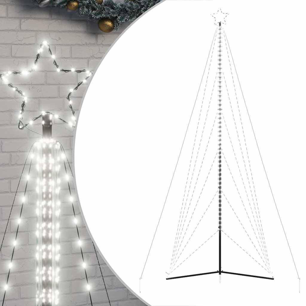 LED Julgran Kallvit