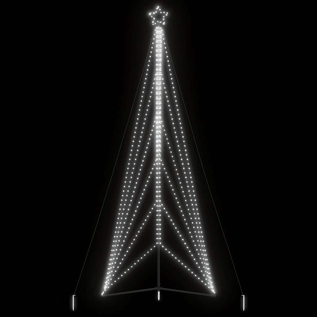 LED Julgran Kallvit