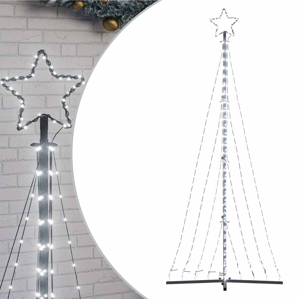 LED Julgran Kallvit