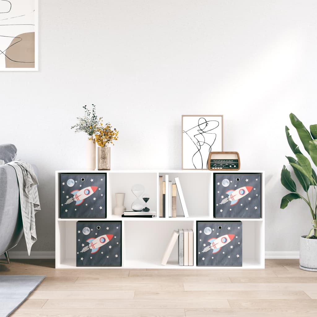 Vikbar förvaringslådor 4 st non-woven tyg