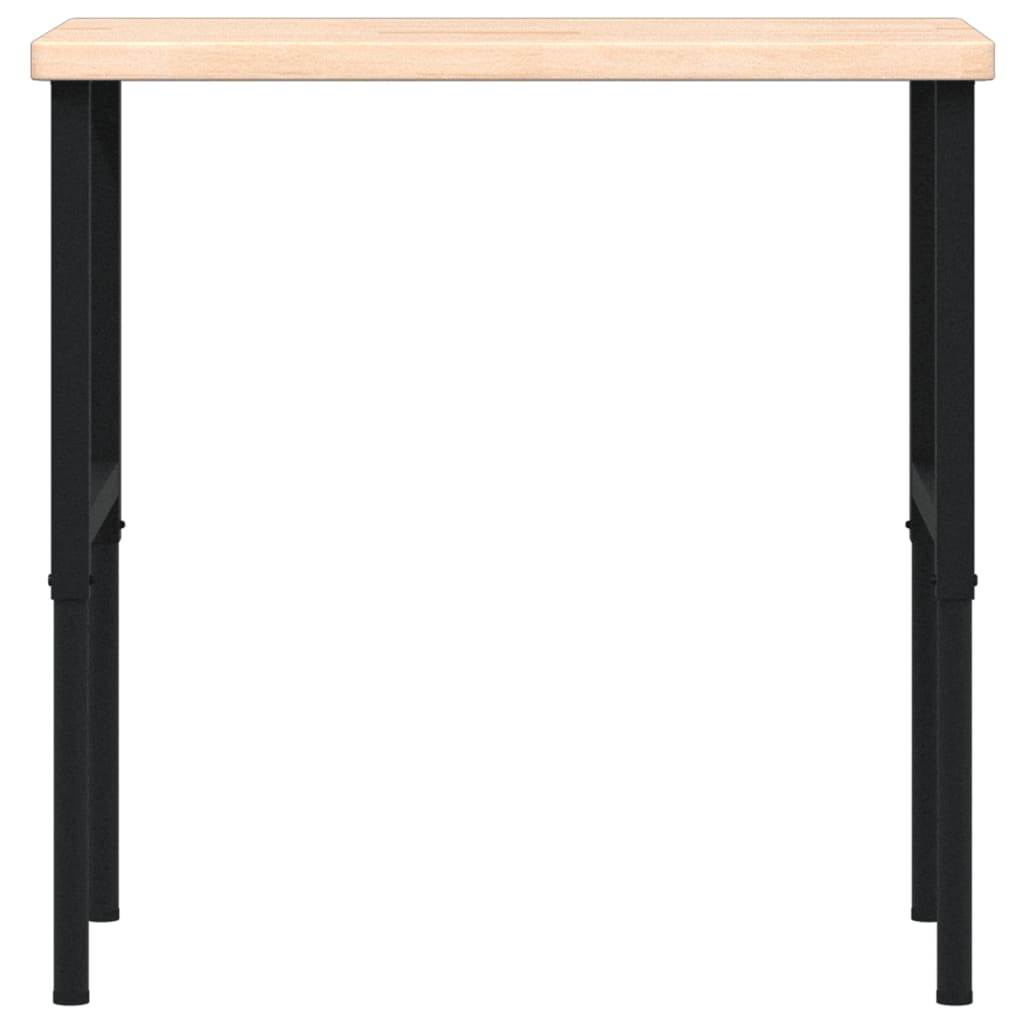 Arbetsbänk 100x60x(73-99,5) cm massiv ek rektangulär