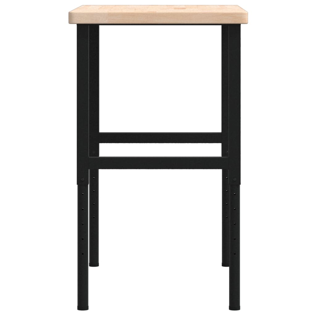 Arbetsbänk 100x60x(73-99,5) cm massiv ek rektangulär