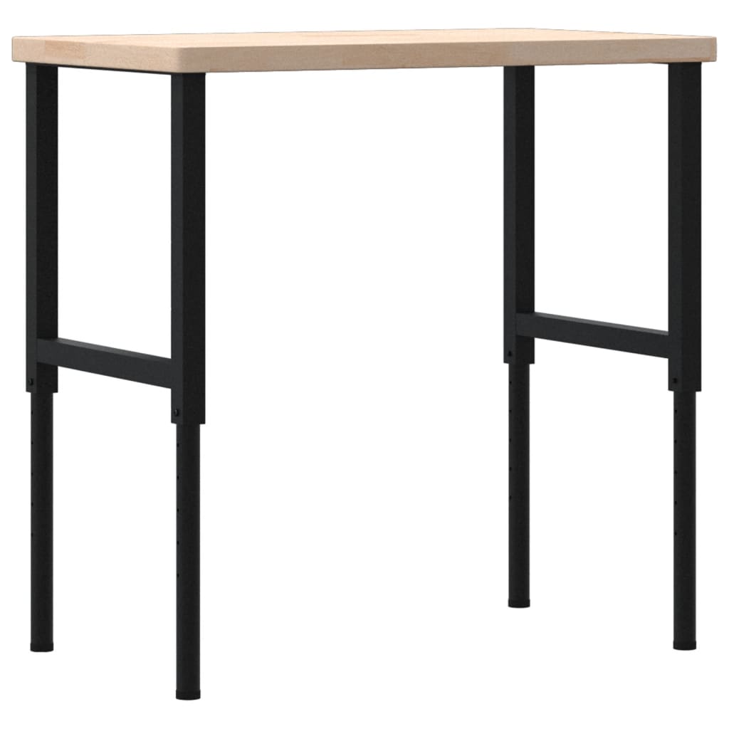Arbetsbänk 100x60x(73-99,5) cm massiv ek rektangulär