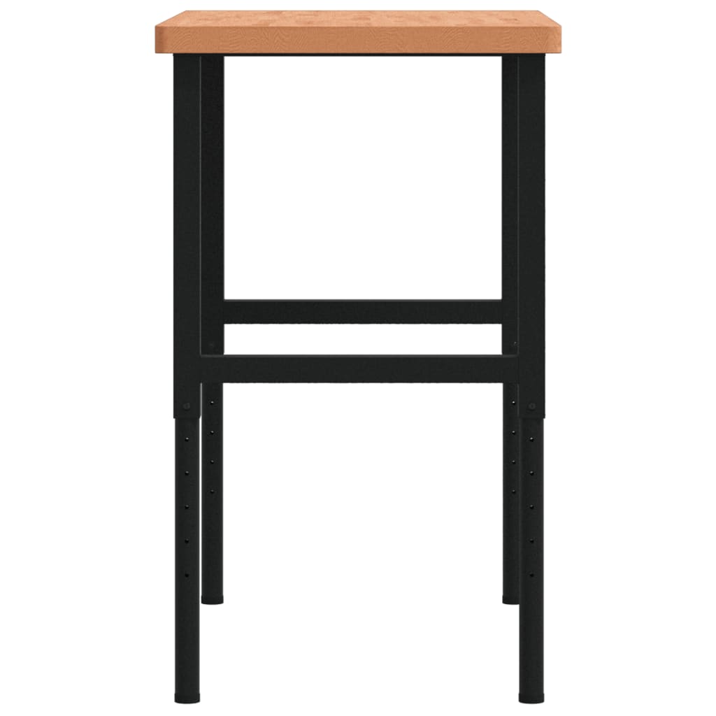 Arbetsbänk 100x60x(73-99,5) cm massivt bokträ rektangulär
