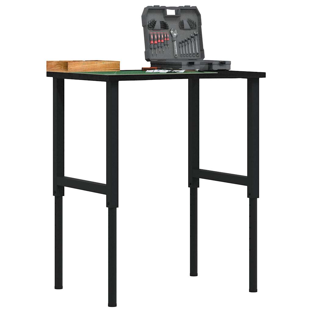 Arbetsbänk 80x60x(71,5-98) cm massiv ek