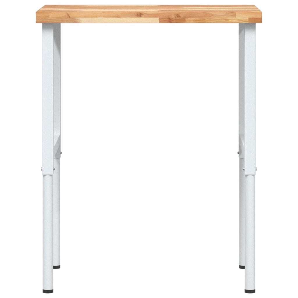 Arbetsbänk 80x60x(73-99,5) cm massiv akacia rektangulär