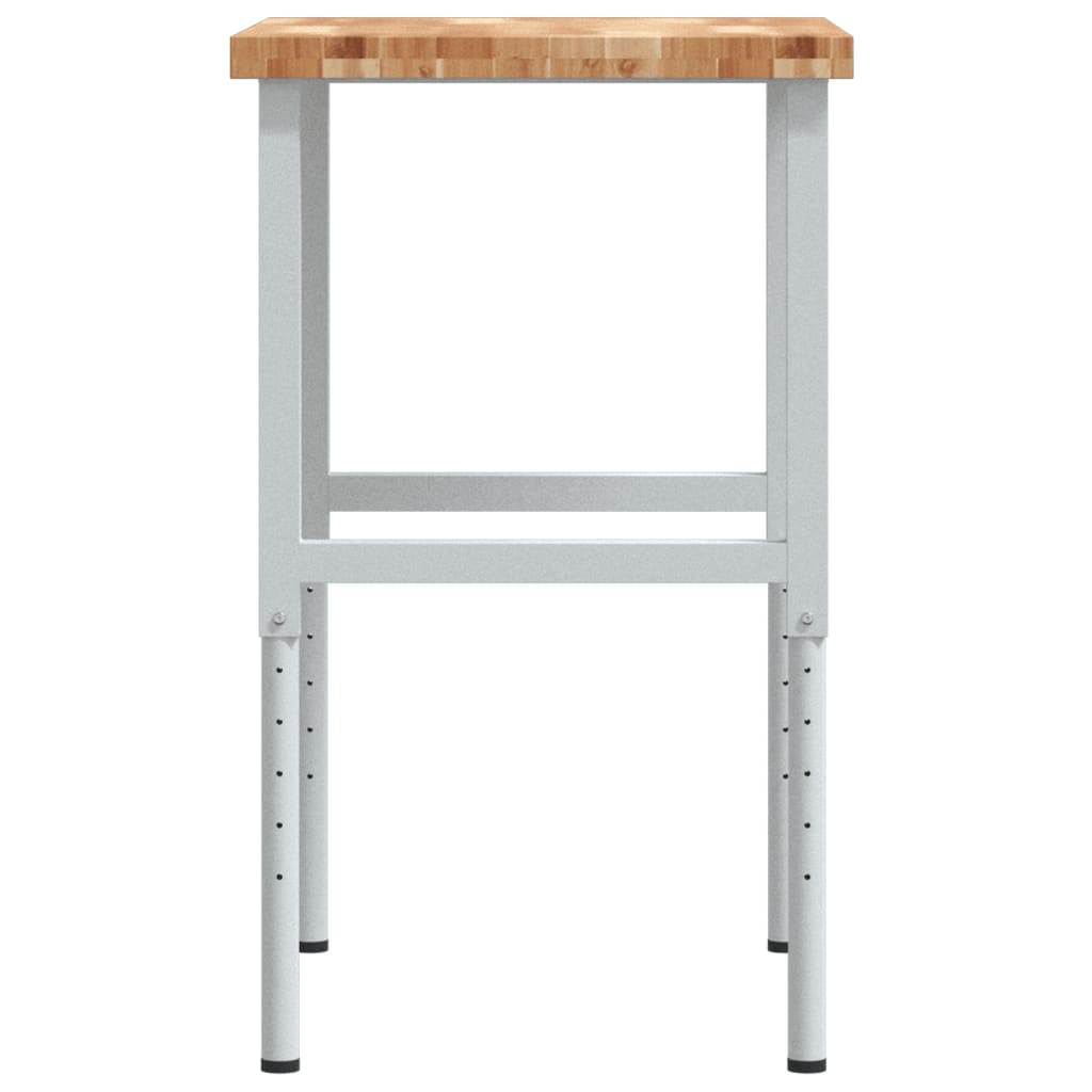Arbetsbänk 80x60x(73-99,5) cm massiv akacia rektangulär