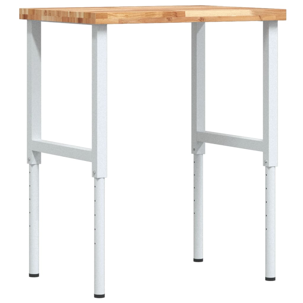 Arbetsbänk 80x60x(73-99,5) cm massiv akacia rektangulär