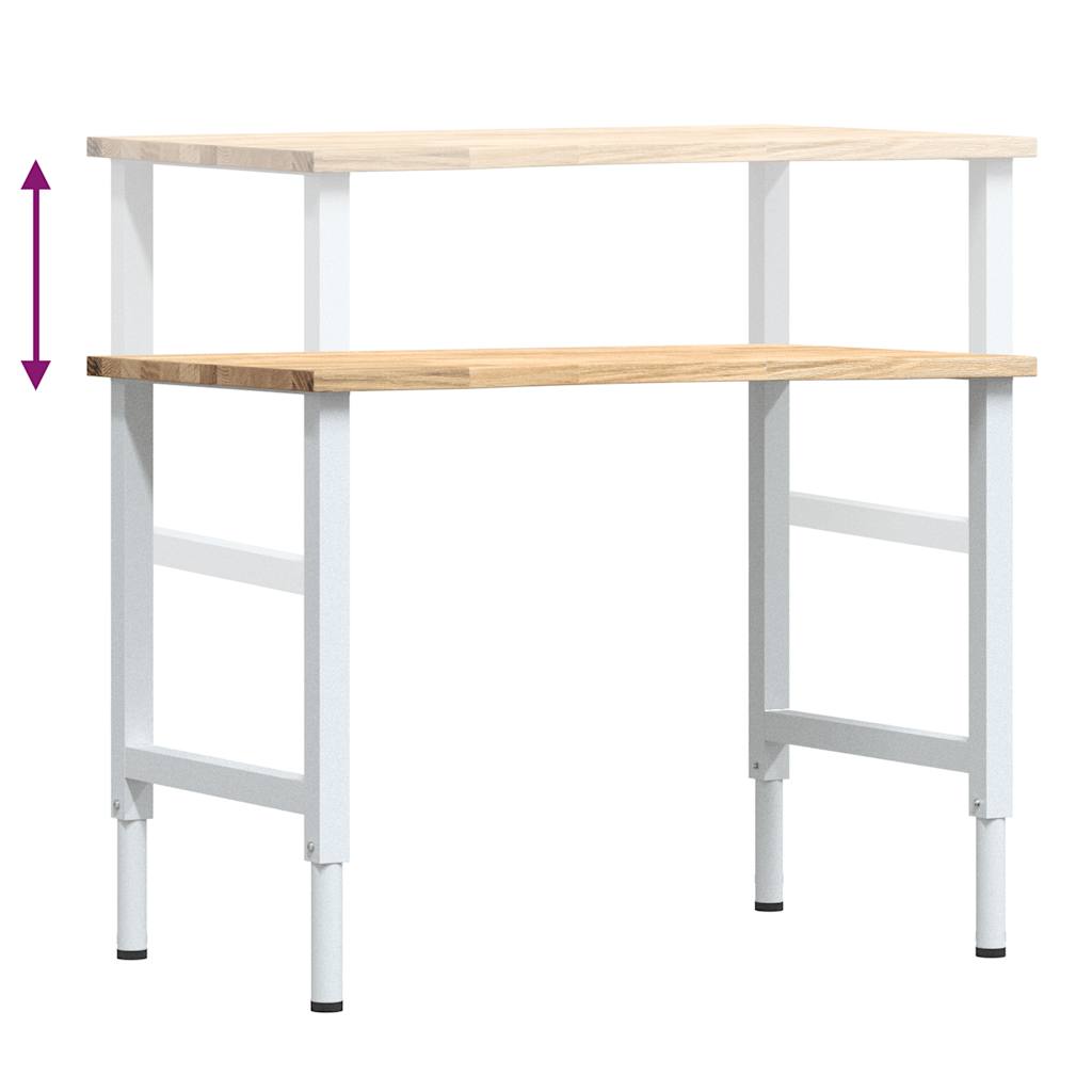 Arbetsbänk 100x60x(71,5-98) cm Massiv
