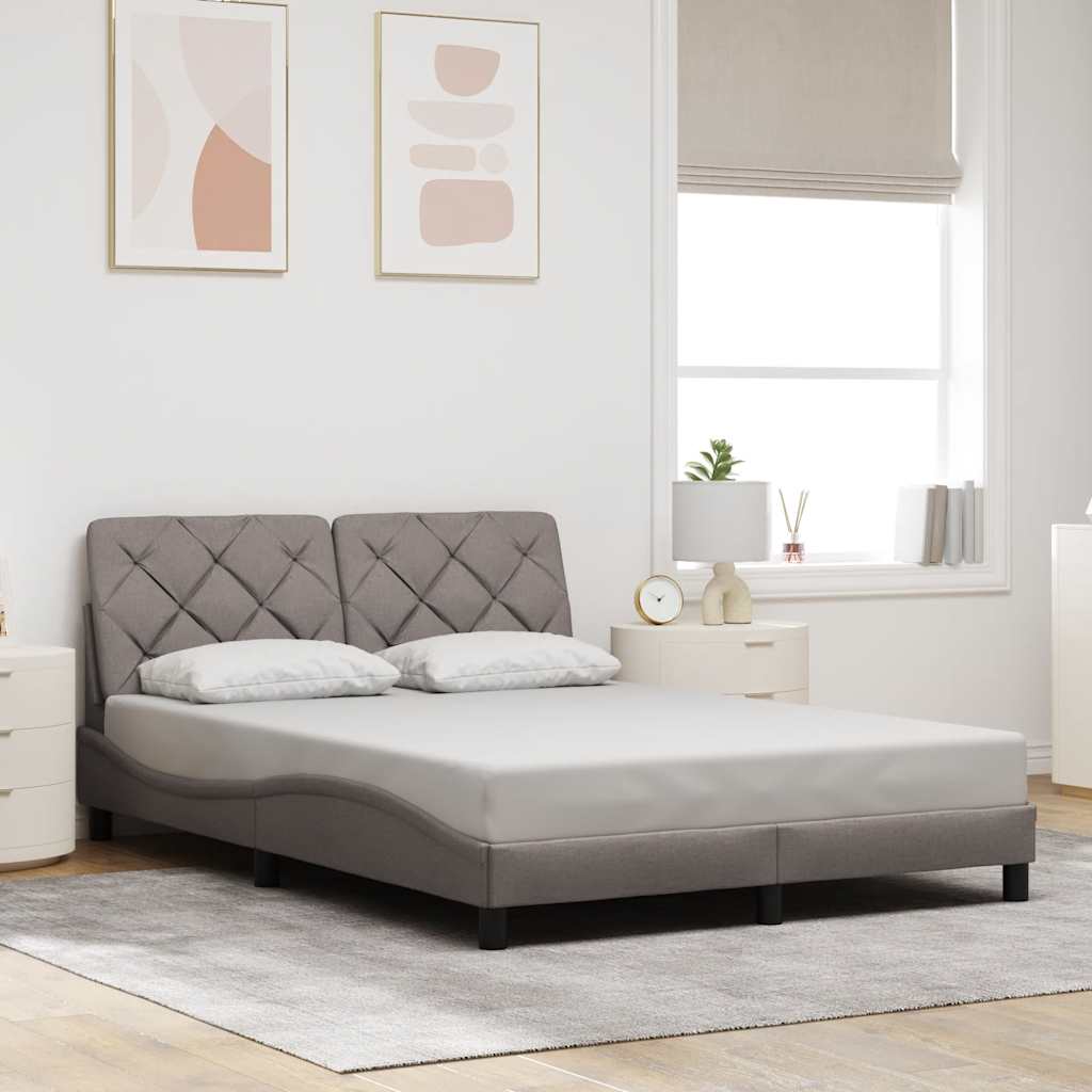 Bed frame with LED without mattress fabric