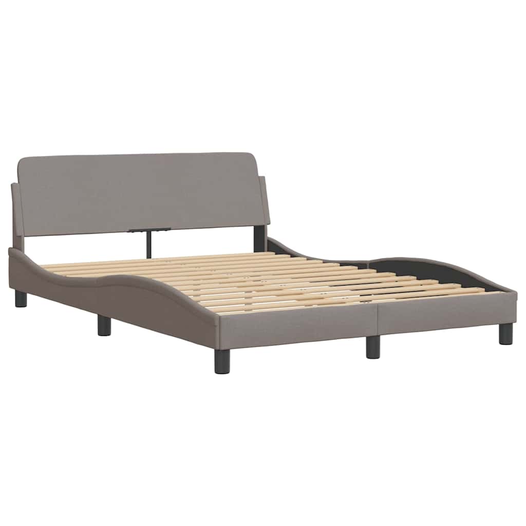 Bed frame with LED without mattress fabric