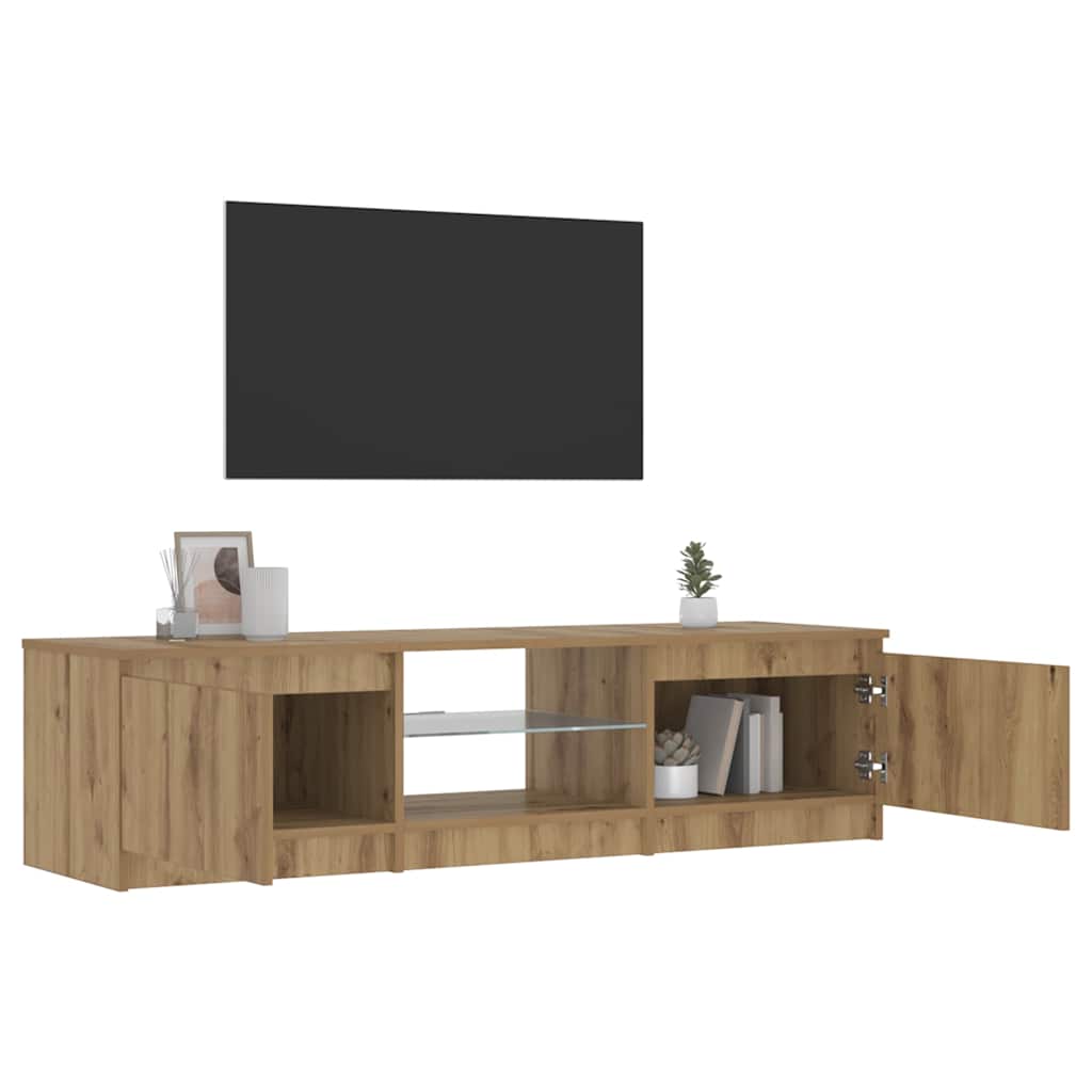 Tv-bänk med Led-lampor Konstruerat