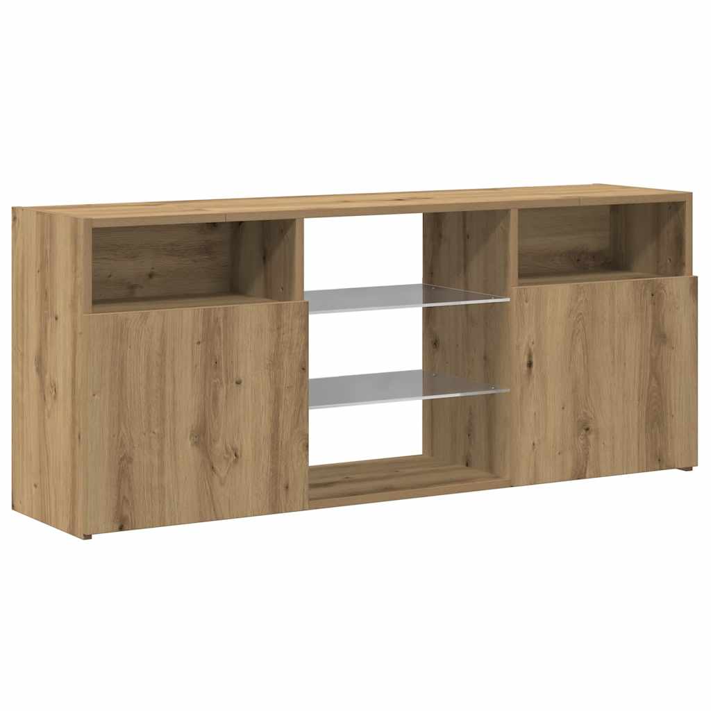 Tv-bänk med Led-lampor Konstruerat