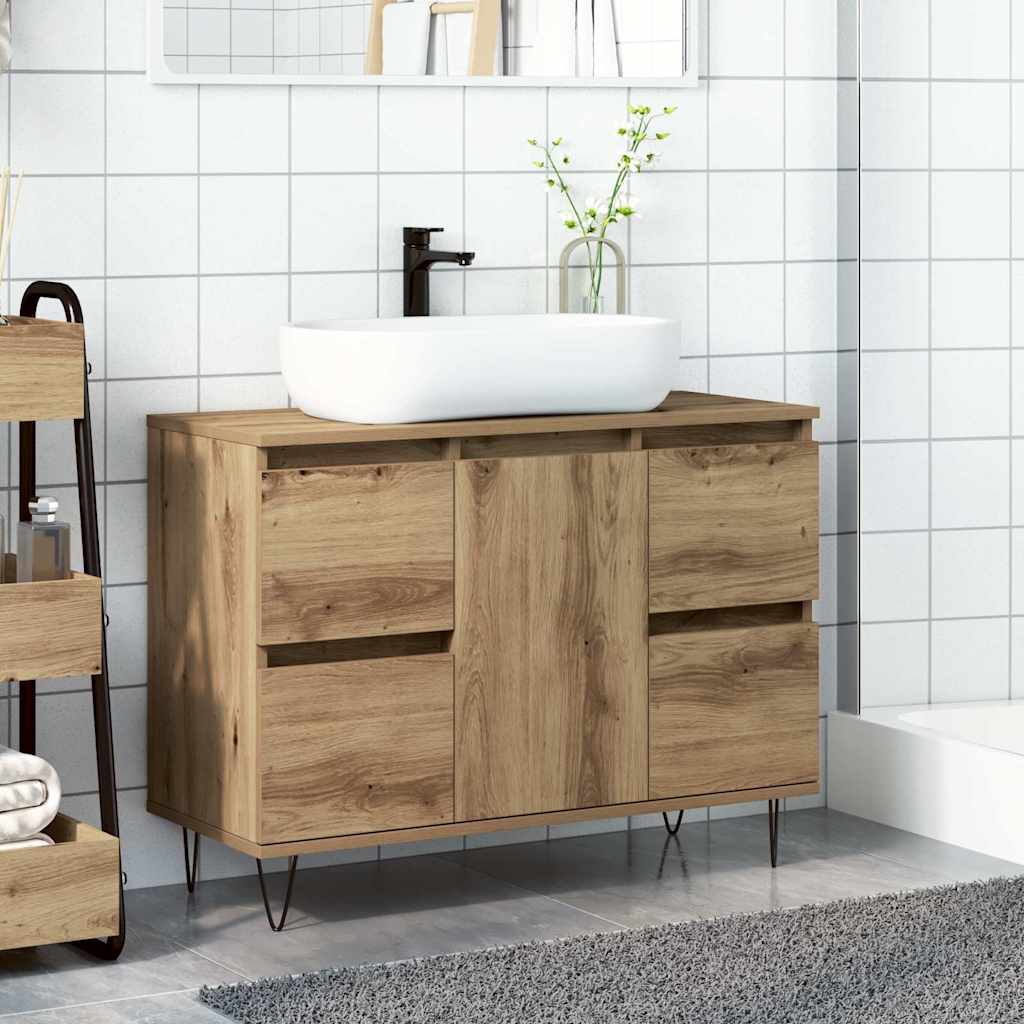 Badrumsskåp konstruerat trä