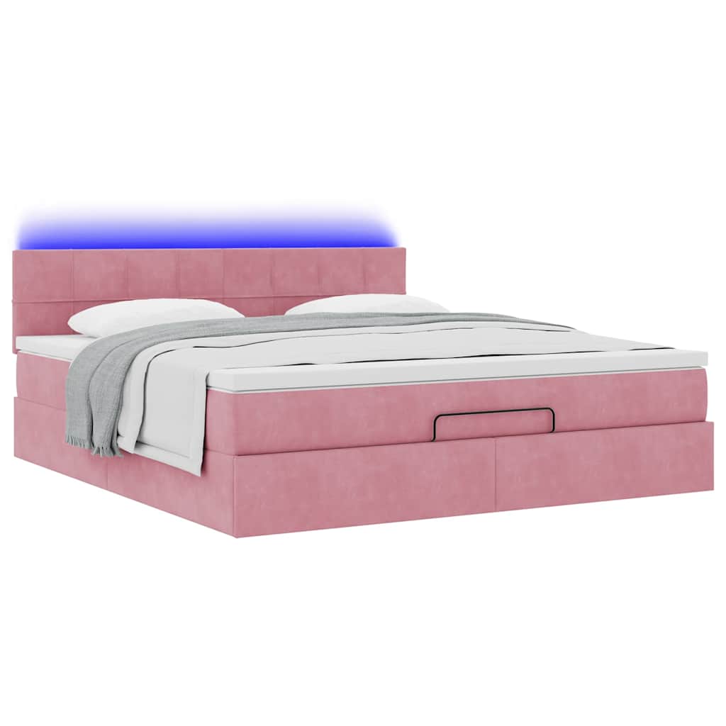 Ottoman Säng Med Madrass Och LED-lampor
