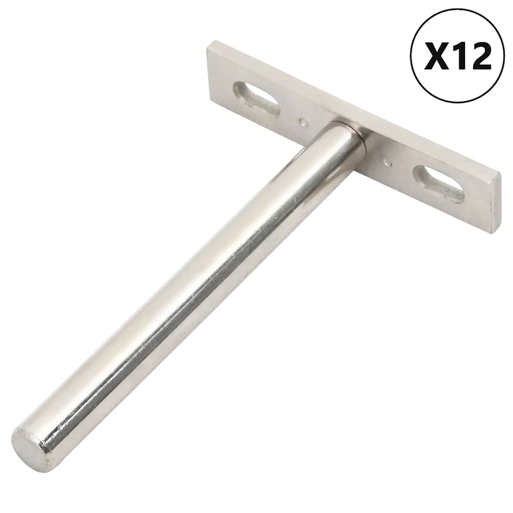 Konsoler för Flytande Hyllplan Osynlig Ø10x100 mm Kolstål