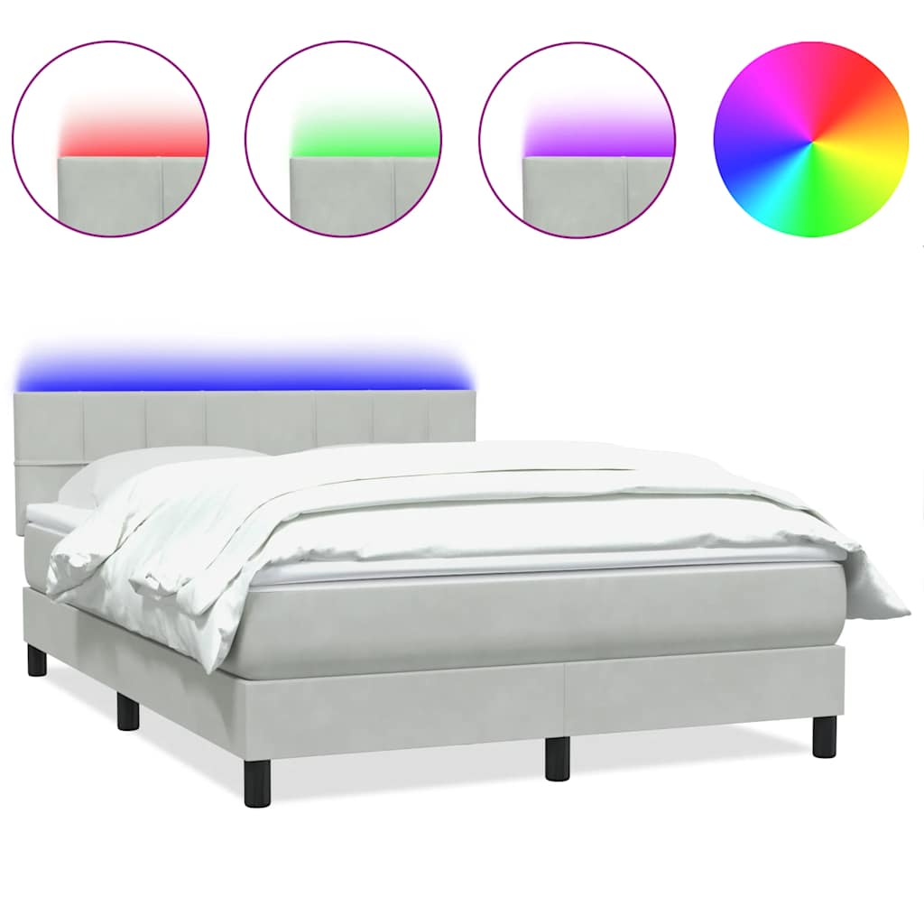 Resårsäng Med Madrass Och LED
