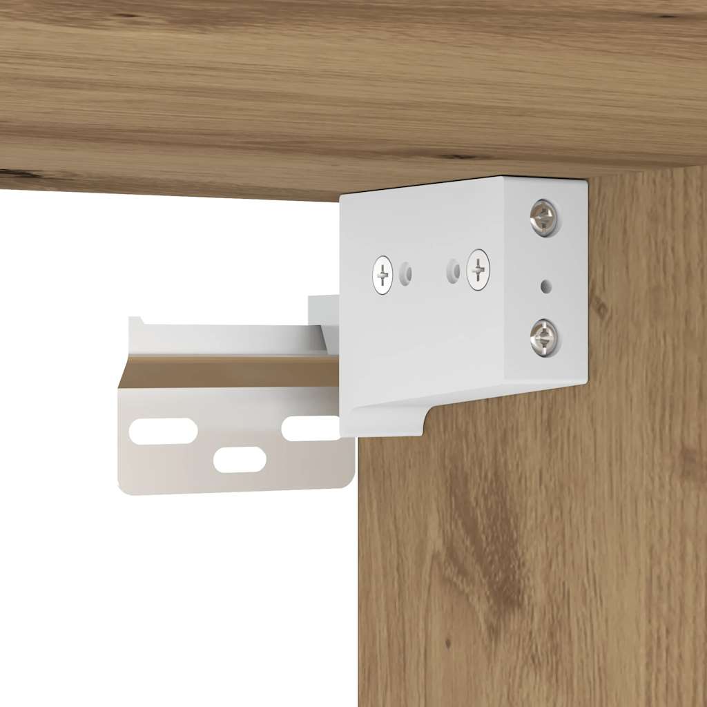 Tv-bänk med LED-belysning artisian ek