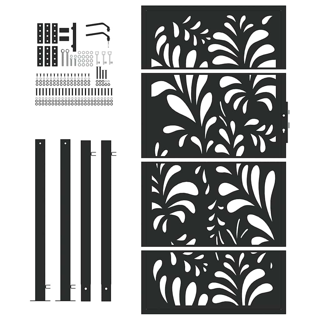 Trädgårdsgrind Stålvågdesign