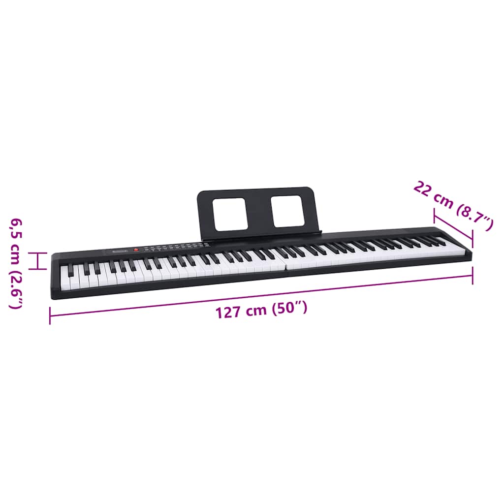 88 tangenter piano elektriskt tangentbord notställ hopfällbart