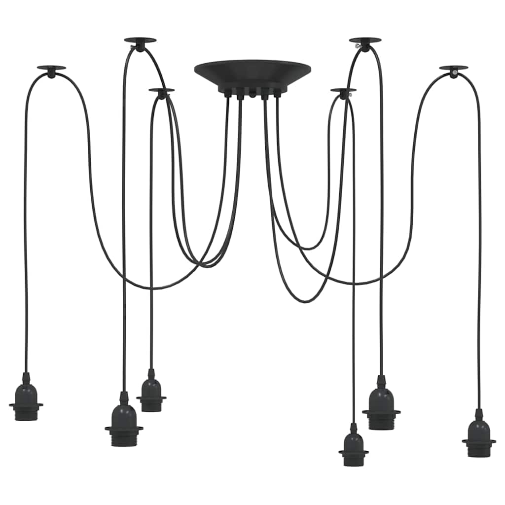 Pendellampa med 6 Lamphållare E27