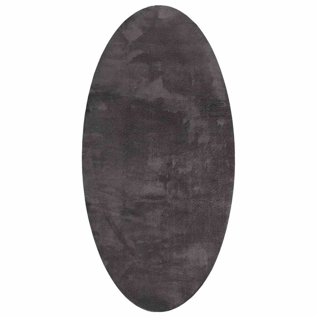 Områdesmattor Oval Huarte 100% Antracit Polyester