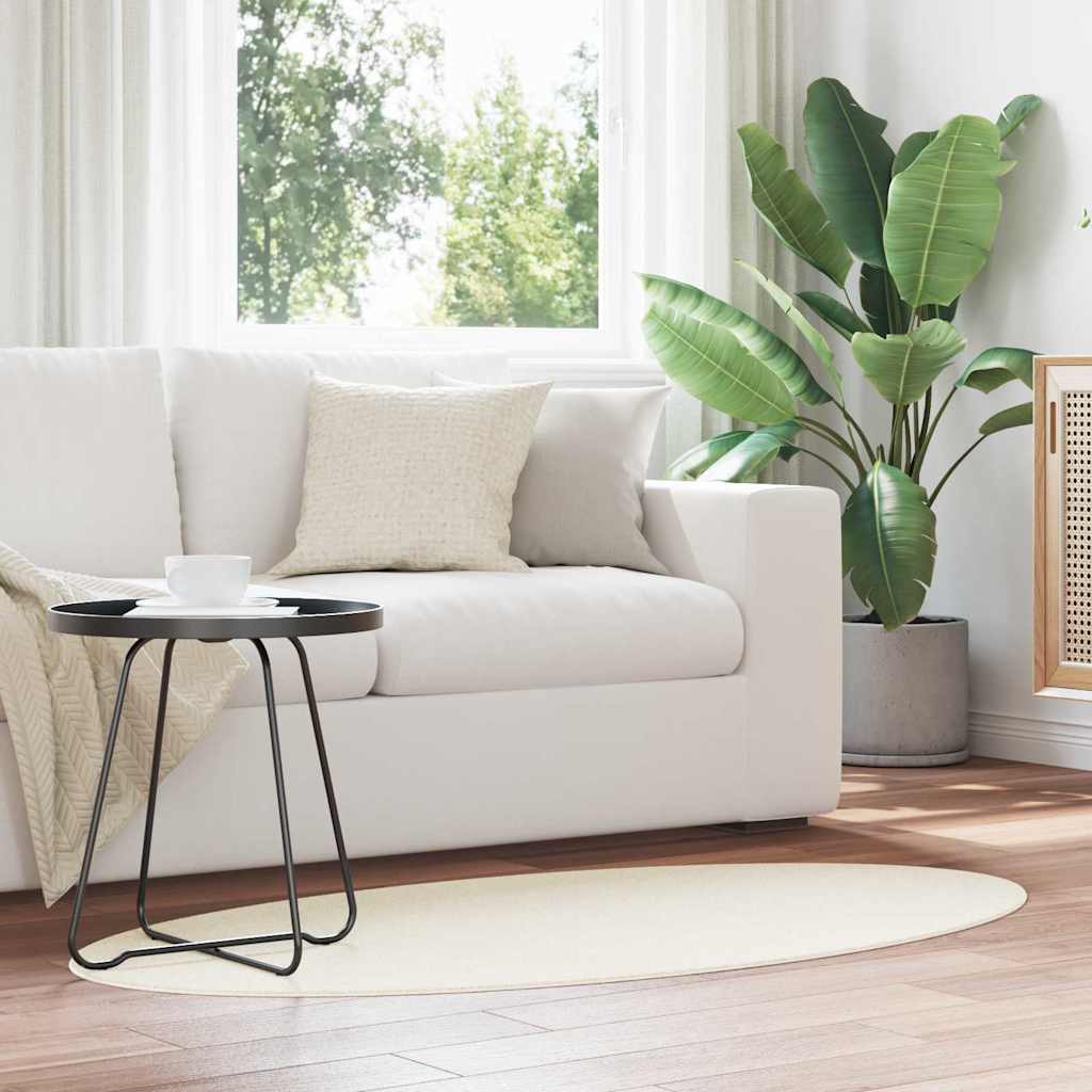 Områdesmattor Oval Huarte Kräm 100%