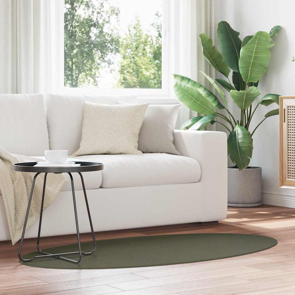 Områdesmattor Oval Huarte Skogsgrön 100%