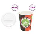 Kaffekoppar i Papper med Lock 8oz 240ml
