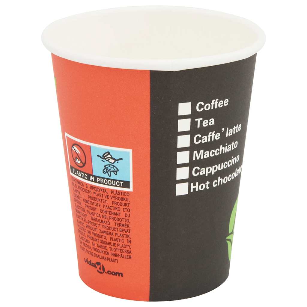 Kaffekoppar i Papper med Lock 8oz 240ml