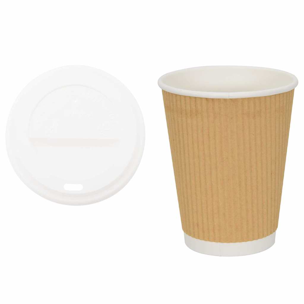 Kaffekoppar i Papper med Lock 12oz 300ml