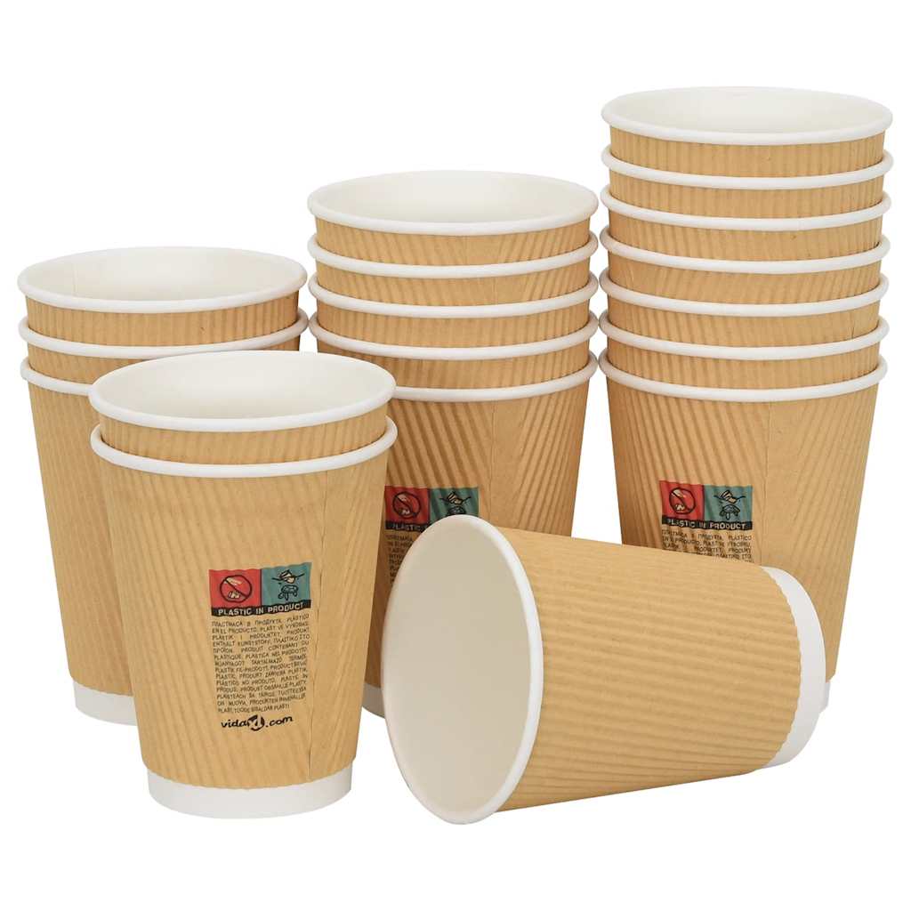 Kaffekoppar i Papper med Lock 12oz 300ml