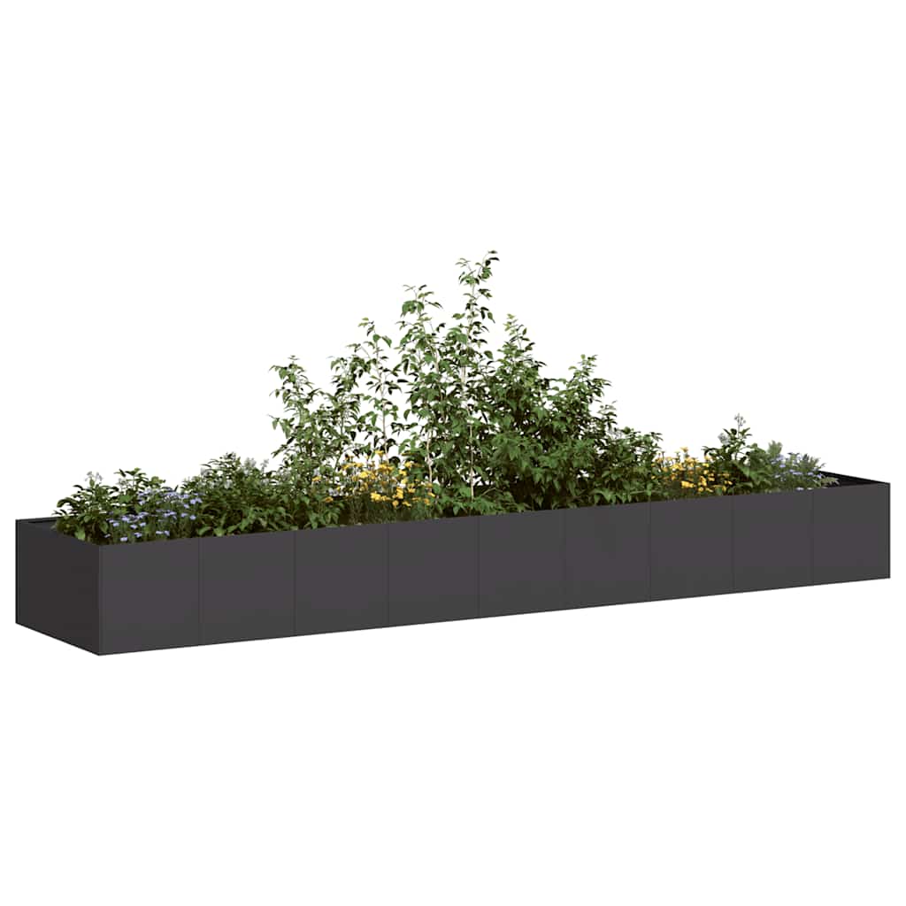 Odlingslåda Svart 360x80x40 Cm Stål