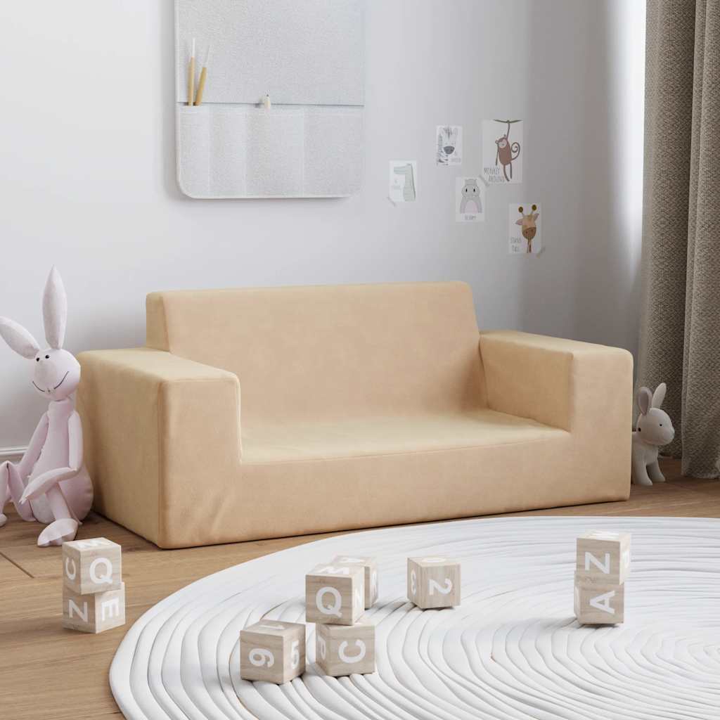 Barnsoffa 2-sits Mjuk Plysch