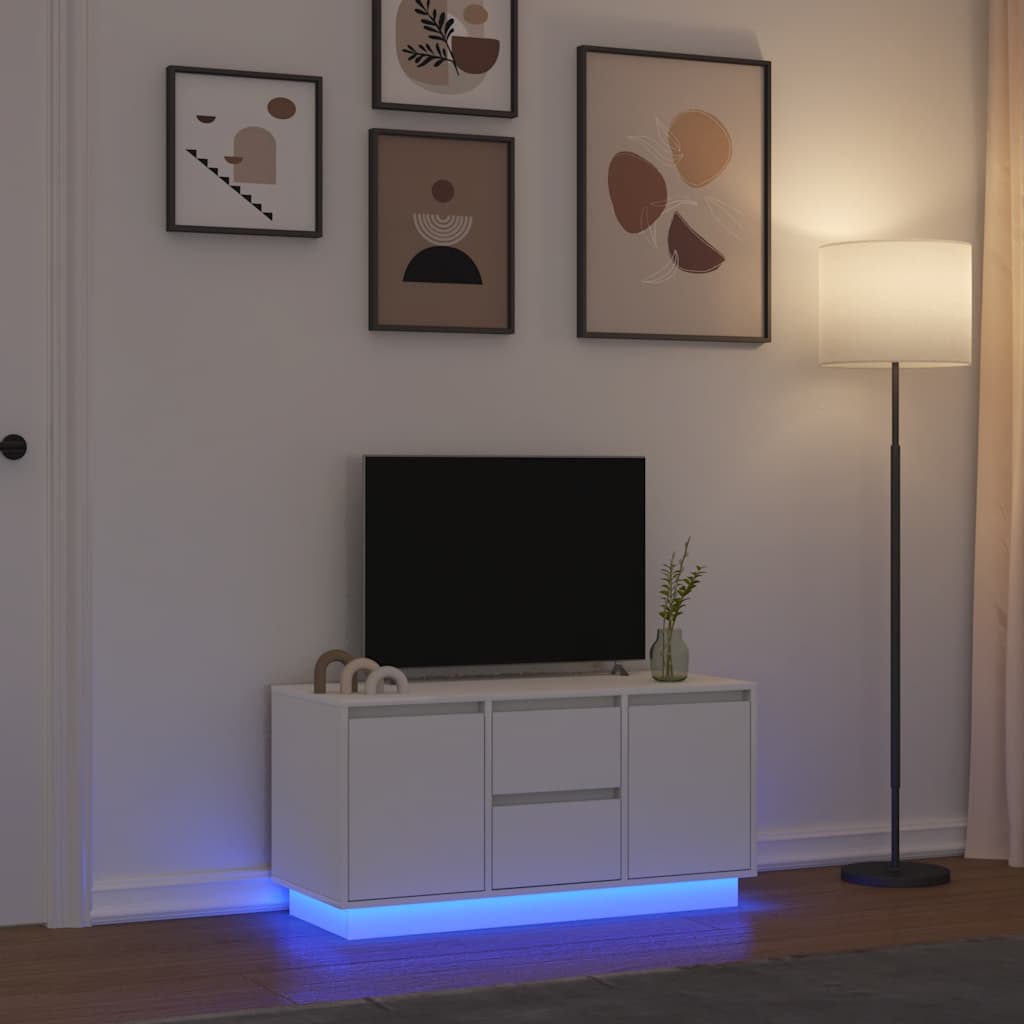 TV-bänk Med LED-lampor