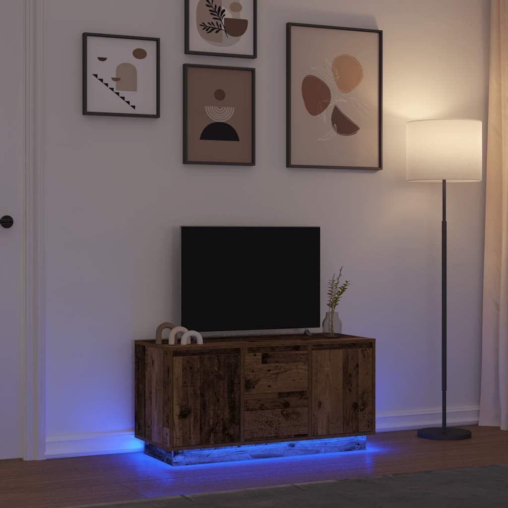 TV-bänk Med LED-lampor
