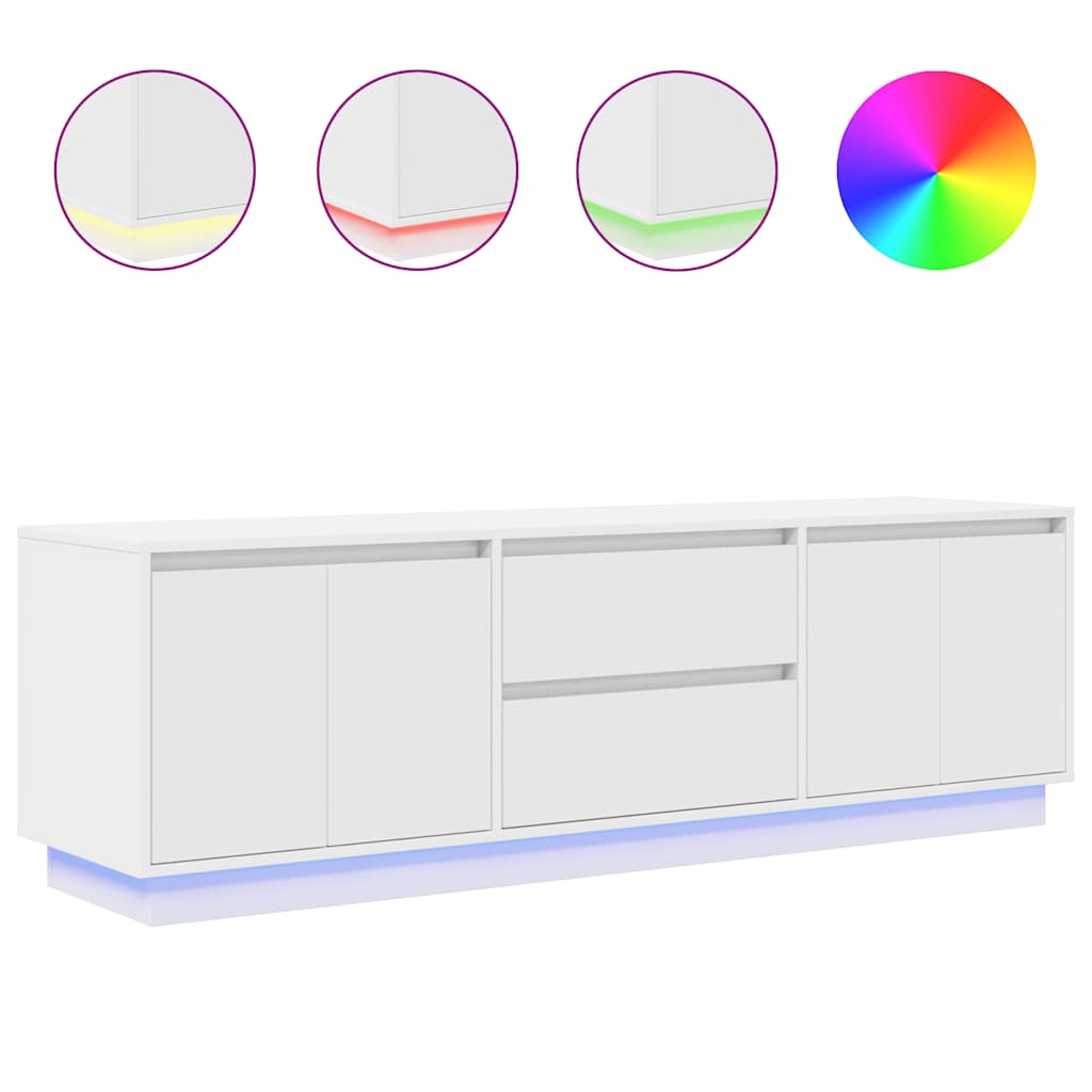 TV-bänk Med LED-lampor