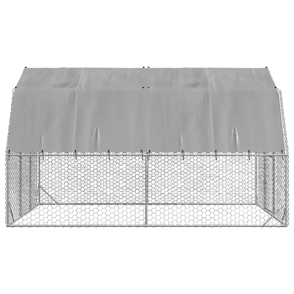 Hönsgård Med Tak Galvaniserat